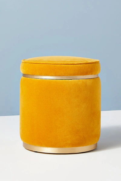 Anthropologie Velvet Stasia Stool In Assorted