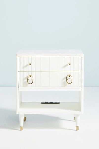 Anthropologie Marcelle Charging Nightstand In White