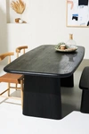 Anthropologie Kalle Sculptural Oak Dining Table In Black