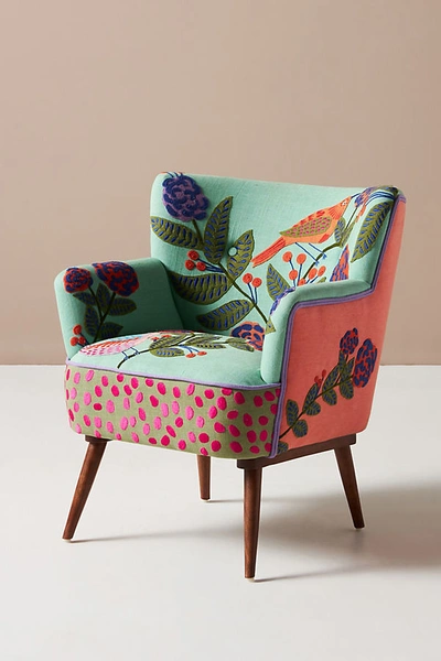 Anthropologie Izzy Petite Accent Chair In Green
