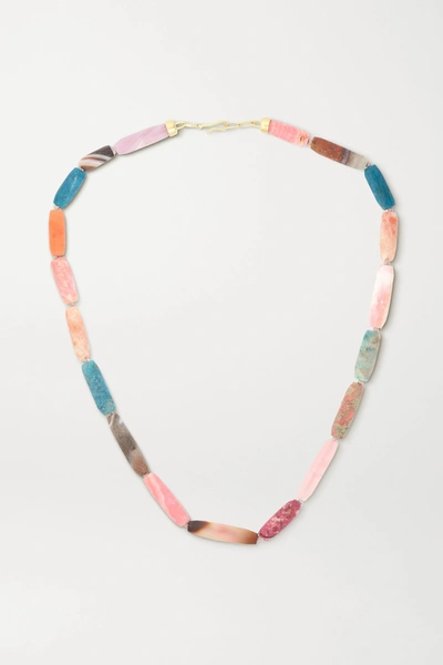 Brooke Gregson 18-karat Gold Multi-stone Necklace In Pink