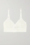 Else Bella Satin-trimmed Stretch-lace Soft-cup Bra In Ivory