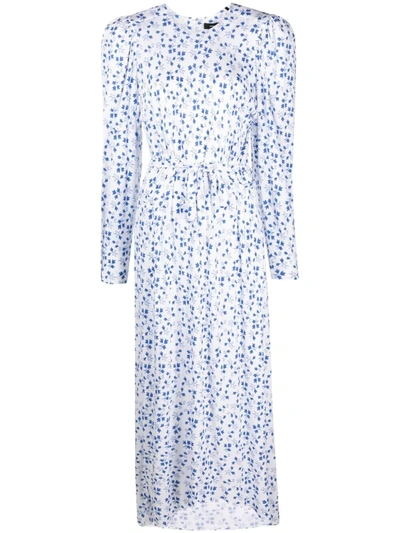 Isabel Marant Telky Floral-print Piqué Midi Dress In White | ModeSens