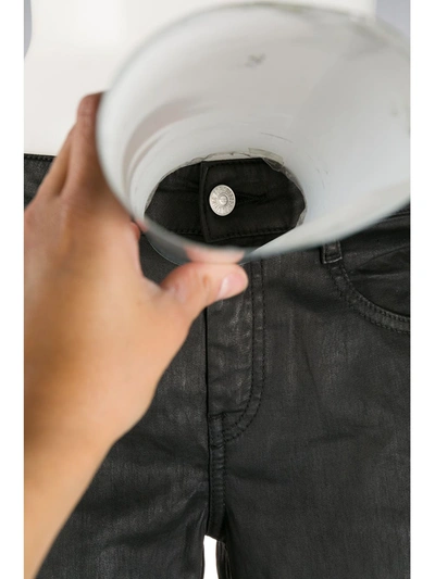 Diesel D-ollies Slim Fit Coated Joggjeans In Black