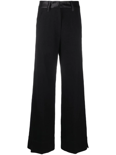 Ann Demeulemeester Tuxedo Tailored Trousers In Black