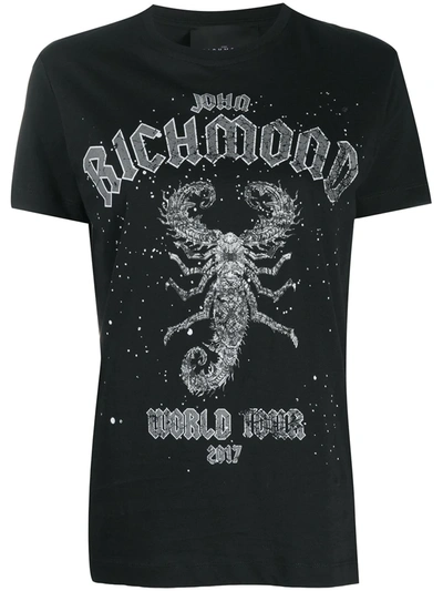 John Richmond 2017 World Tour Cotton T-shirt In Black