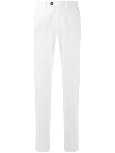 Canali High-waisted Tailored Trousers In White