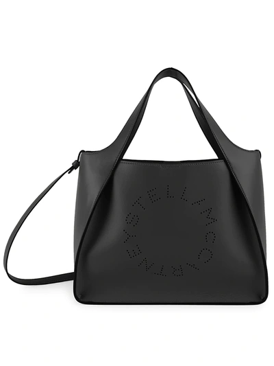 Stella Mccartney Logo Tote Bag In Black