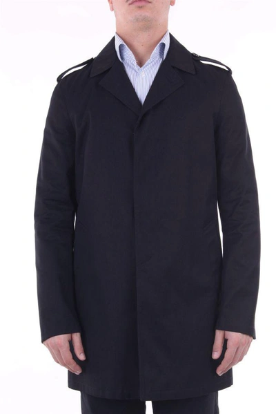 Saint Laurent Men's Black Polyester Trench Coat