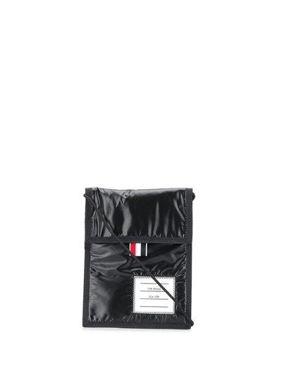 Thom Browne Touch Strap Neck Pouch In Black
