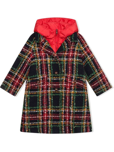 Dolce & Gabbana Kids' Single-breasted Coat With Inner Down Jacket In Blue