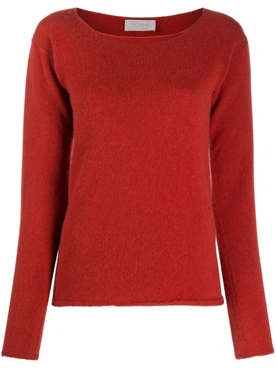 Zanone Scoop Neck Jumper In Red