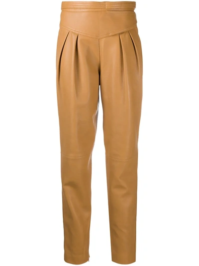 Red Valentino High-waisted Trousers In Brown
