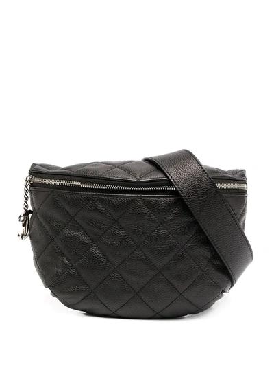 Pre-owned Chanel 2020 Diamond Quilted Belt Bag In Black
