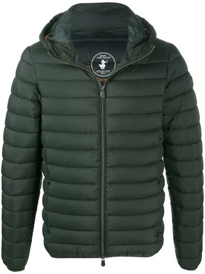 Save The Duck Mite High-neck Padded Jacket In Green