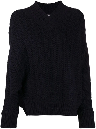 Stella Mccartney Chunky Rib-knit Jumper In Blue