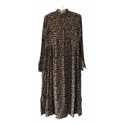 Pre-owned Ganni Fall Winter 2019 Mid-length Dress In Brown