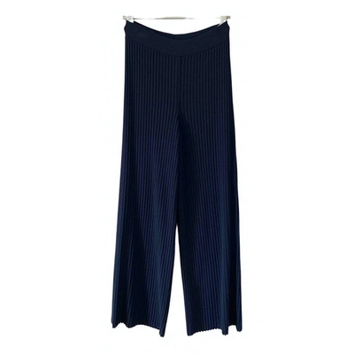 Pre-owned Stella Mccartney Wool Large Pants In Blue