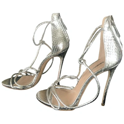Pre-owned Dsquared2 Leather Sandal In Metallic