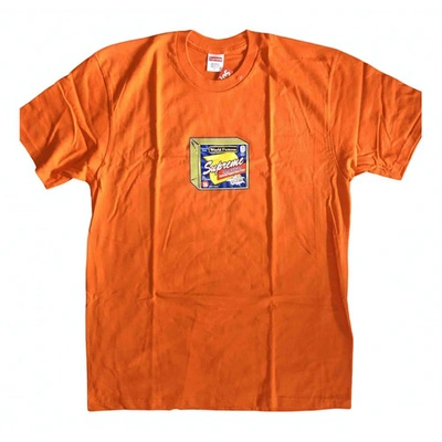 Pre-owned Supreme T-shirt In Orange