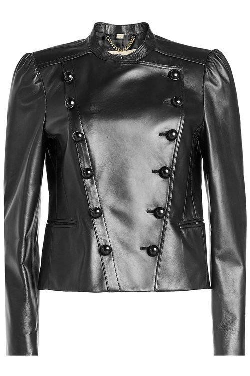 burberry black leather jacket