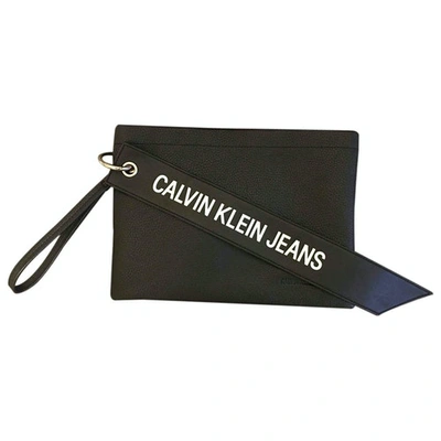 Pre-owned Calvin Klein Black Cloth Clutch Bag