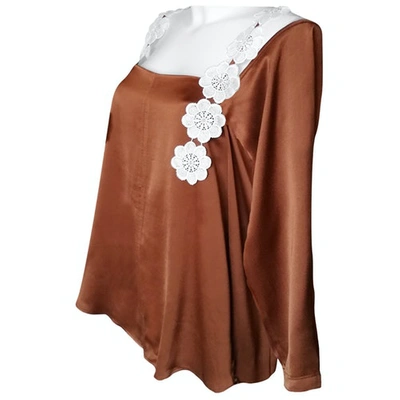 Pre-owned Ottod'ame Brown Viscose Top
