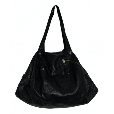Pre-owned Y's Black Leather Bag