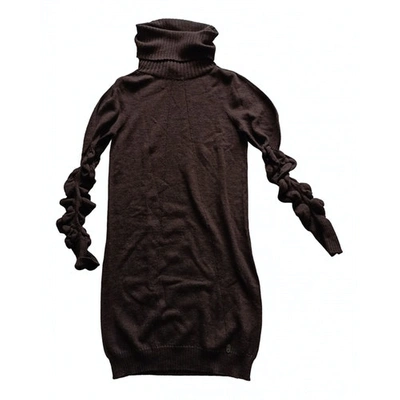 Pre-owned Aniye By Wool Mini Dress In Brown