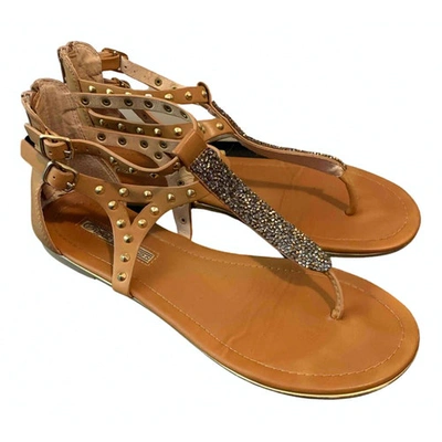 Pre-owned Buffalo Leather Sandal In Brown
