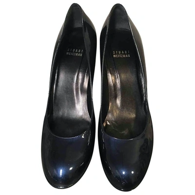 Pre-owned Stuart Weitzman Patent Leather Heels In Blue