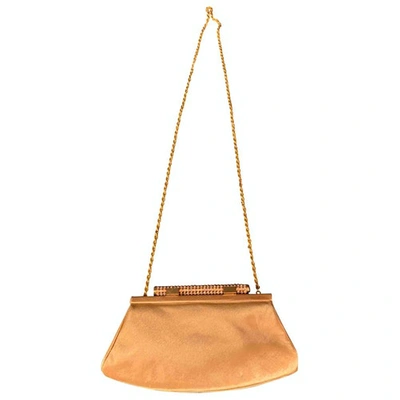 Pre-owned Rodo Silk Clutch Bag In Gold