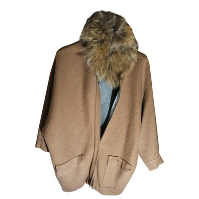 Pre-owned Sam Rone Cashmere Cardigan In Camel