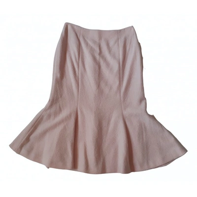 Pre-owned Escada Wool Mid-length Skirt In Pink