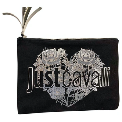 Pre-owned Just Cavalli Cloth Mini Bag In Black