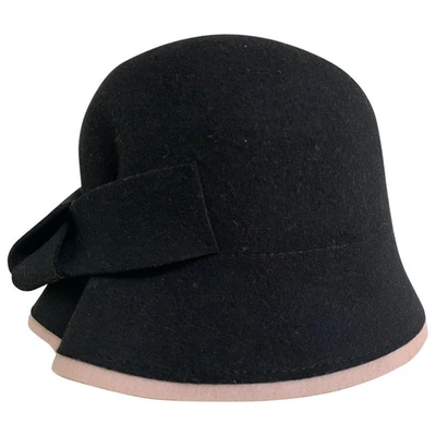 Pre-owned Max Mara Atelier Wool Hat In Black