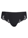 Simone Perele Wish Lace-trim Bikini Panty In Black