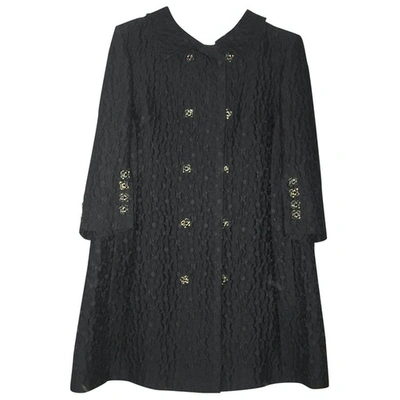 Pre-owned Dolce & Gabbana Silk Coat In Black