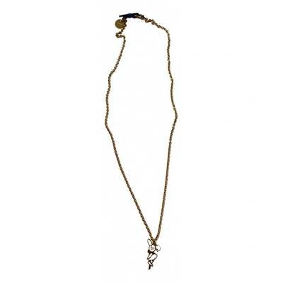 Pre-owned Prada Gold White Gold Long Necklace