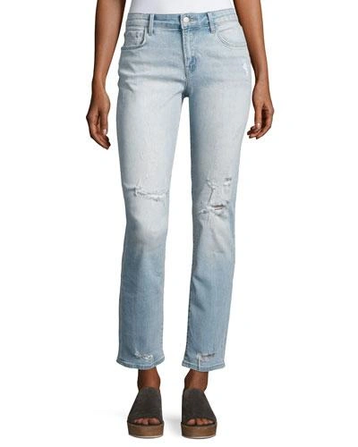 J Brand Amelia Decoy Mid-rise Straight-leg Jeans, Medium Blue