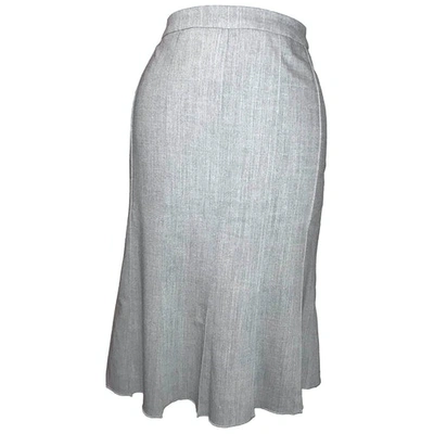 Pre-owned Bogner Wool Mid-length Skirt In Grey