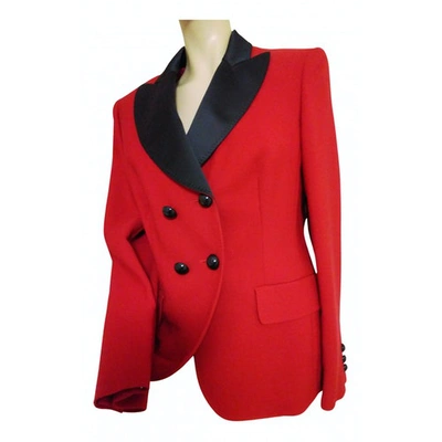 Pre-owned Moschino Cheap And Chic Wool Blazer In Red