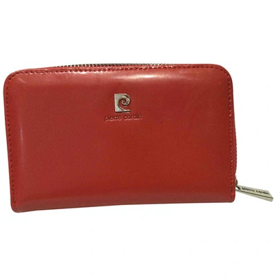 Pre-owned Pierre Cardin Patent Leather Wallet In Red