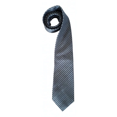 Pre-owned Emmanuelle Khanh Silk Tie In Anthracite