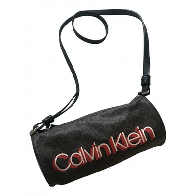 Pre-owned Calvin Klein Crossbody Bag In Brown