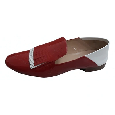 Pre-owned Fratelli Rossetti Red Patent Leather Flats