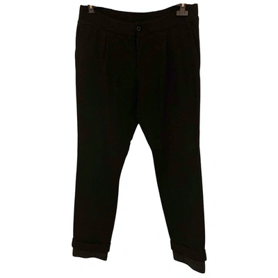 Pre-owned Emporio Armani Trousers In Black