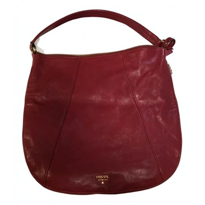 Pre-owned Fossil Leather Bag In Red