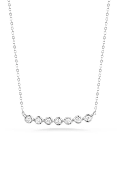 Dana Rebecca Designs Lulu Jack Bezel Diamond Bar Necklace In White Gold