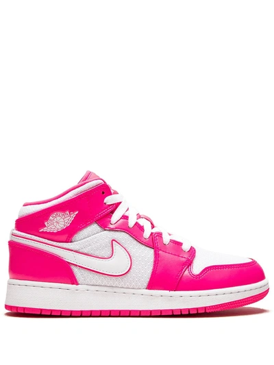 Nike Teen Air Jordan 1 Trainers In Pink
